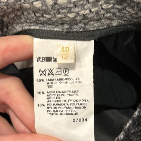 Valentino Roma Women’s Midi Skirt Black and Grey Size 12 - Picture 4 of 4